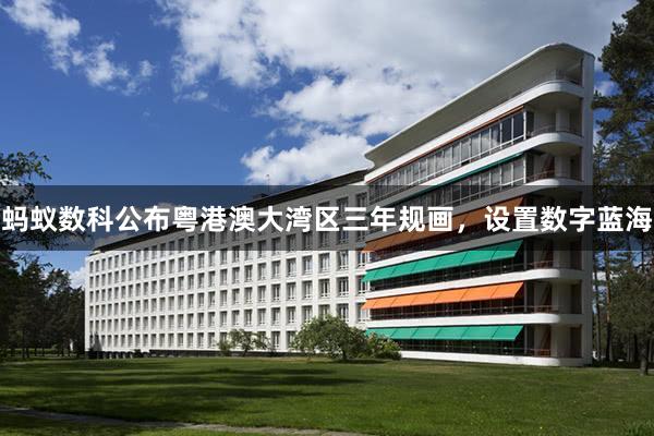 蚂蚁数科公布粤港澳大湾区三年规画,设置数字蓝海