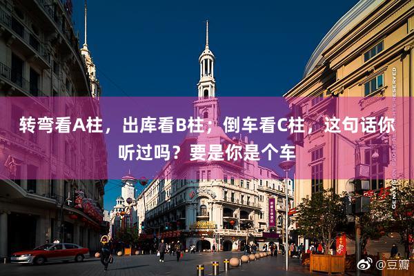 转弯看A柱,出库看B柱;倒车看C柱,这句话你听过吗?要是你是个车